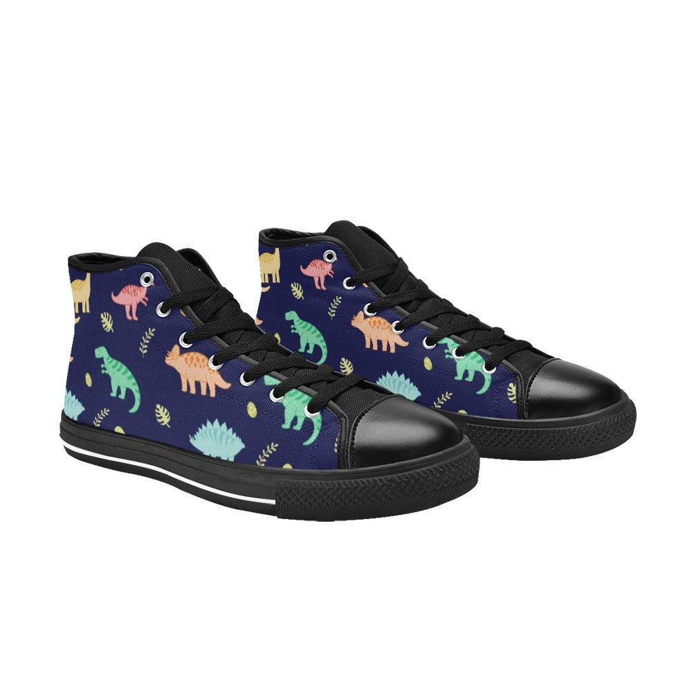 Dinosaurs - Men's High Top Canvas Shoes