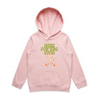 Here For The Food - Kids Hoodie Pink Kids Hoodie Food Printed In Australia