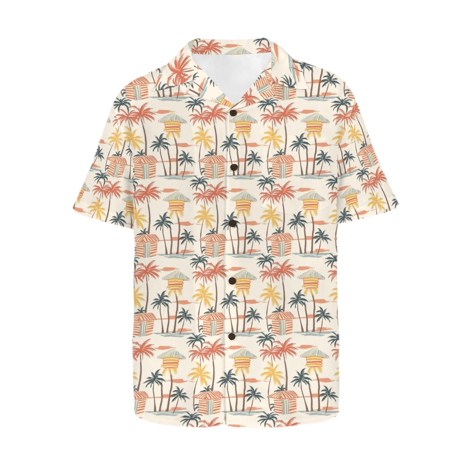 Beach Shack - Men's Short Sleeve Hawaiian Shirt Men's Hawaiian Shirt (New) Printed Offshore Surf