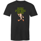 Here For The Food - Mens T-Shirt Black Mens T-shirt Food Printed In Australia