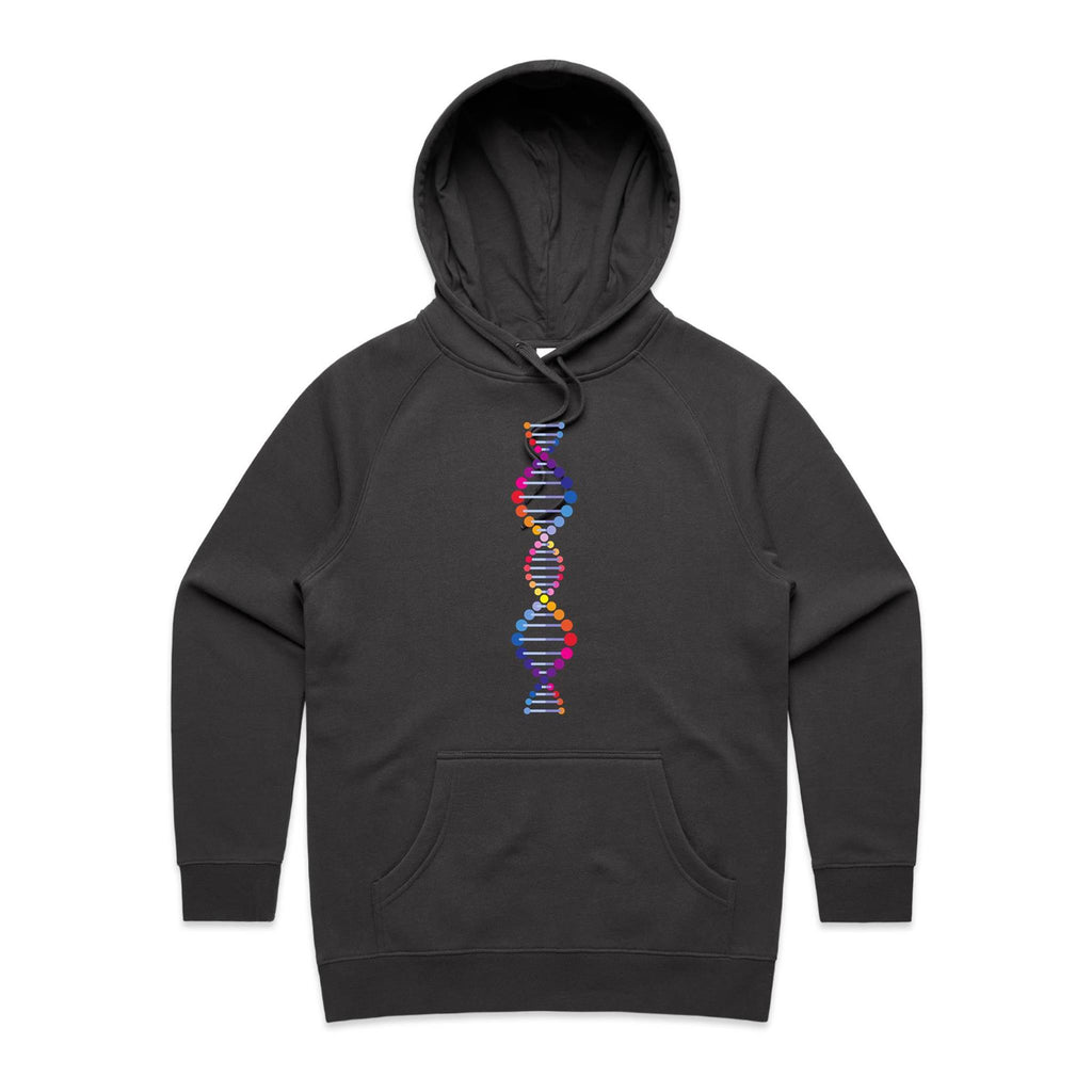 DNA - Womens Hoodie Coal Womens Hoodie Printed In Australia Science