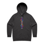 DNA - Womens Hoodie Coal Womens Hoodie Printed In Australia Science