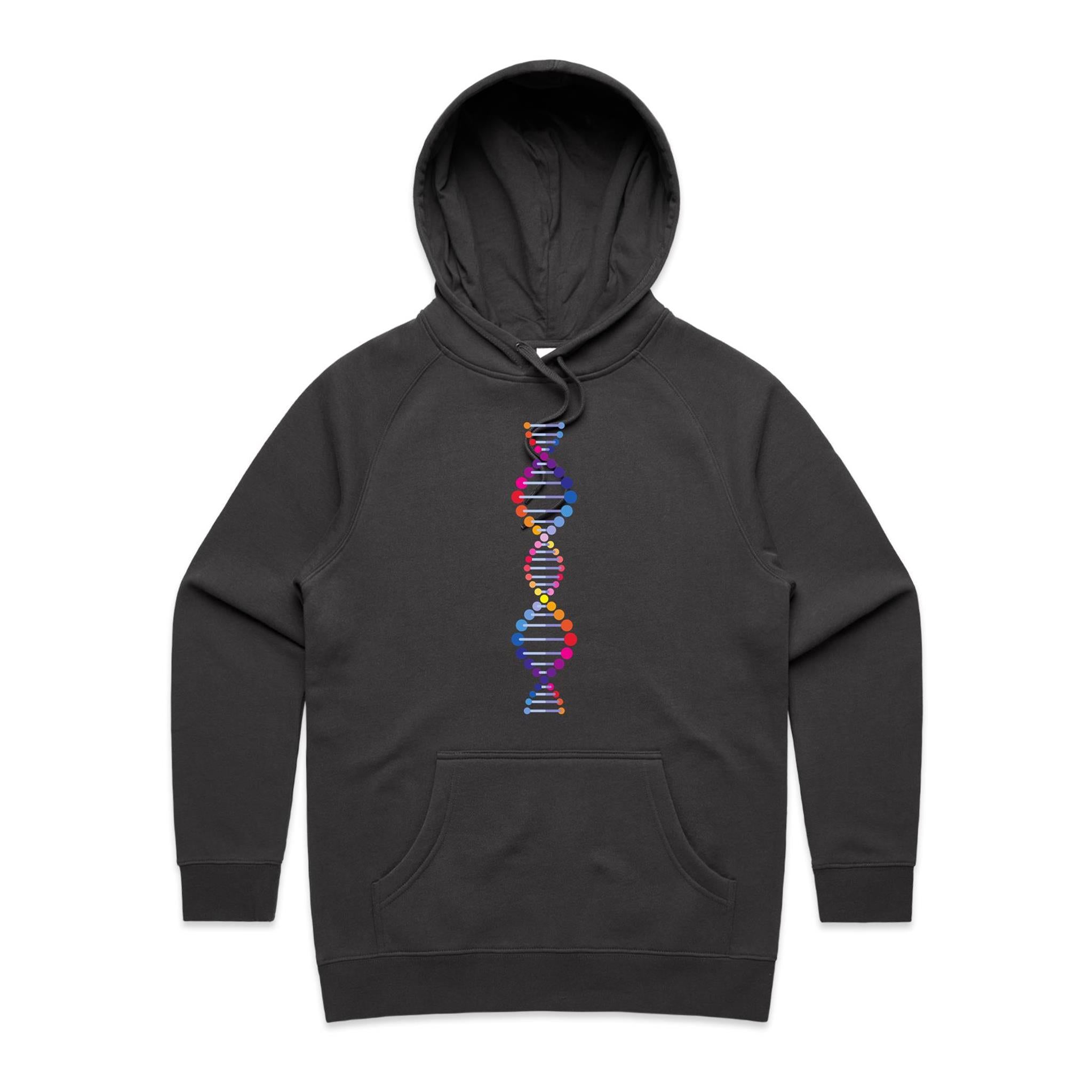 DNA - Womens Hoodie Coal Womens Hoodie Printed In Australia Science