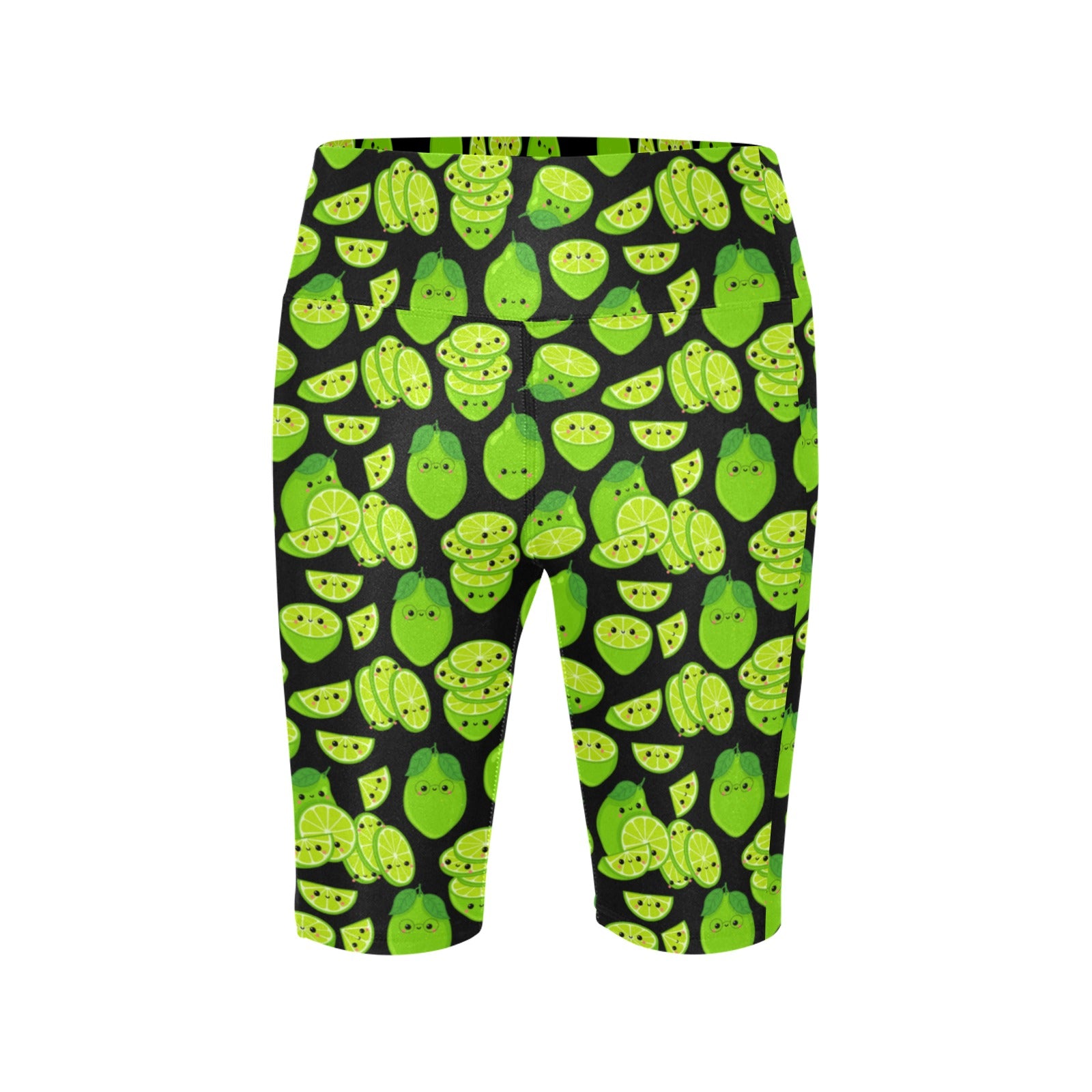 Cute Limes Women's Bike Shorts With Side Pockets Women's Bike Shorts Food Printed Offshore