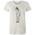 Coffee Brain - Womens T-shirt Natural Womens T-shirt Coffee Printed In Australia