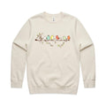 Birds On A Branch AS Colour Stencil Crew Sweatshirt Ecru Sweatshirt animal Birds Printed In Australia