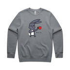 Coffee Rabbit, Wake Up - AS Colour Stencil Crew Sweatshirt Gravel Sweatshirt animal Coffee Printed In Australia