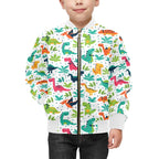 Cute Cartoon Dinosaur Kids Bomber Jacket Kids Bomber Jacket animal Printed Offshore