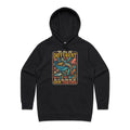 We Are All Different, But We All Swim Together Women's AS Colour Hoodie Black Womens Hoodie animal Ocean Positivity Printed In Australia