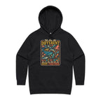 We Are All Different, But We All Swim Together Women's AS Colour Hoodie Black Womens Hoodie animal Ocean Positivity Printed In Australia
