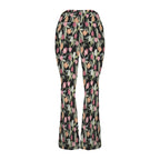 Tulips High Waist Crossover Tummy Control Flare Leggings High Waist Flare Leggings Plants Printed Offshore