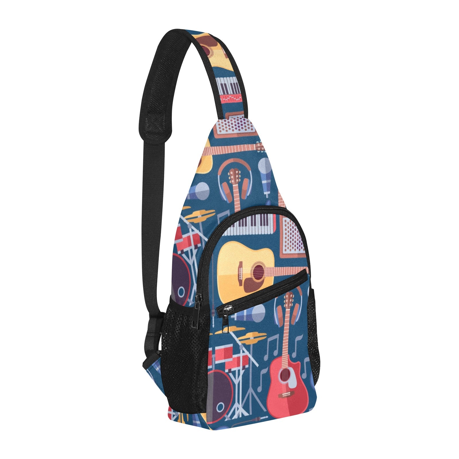 Music Instruments Blue - Chest Bag