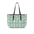 Summer Surf PU Leather Tote Bag Large One Size Leather Tote Bag-Large Printed Offshore Summer Surf