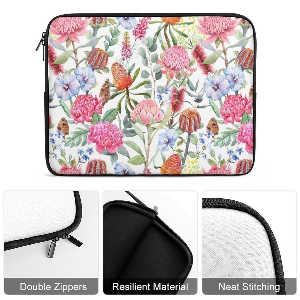 Australian Flowers Laptop Sleeve (Multiple Sizes) Laptop Sleeve Plants Printed Offshore