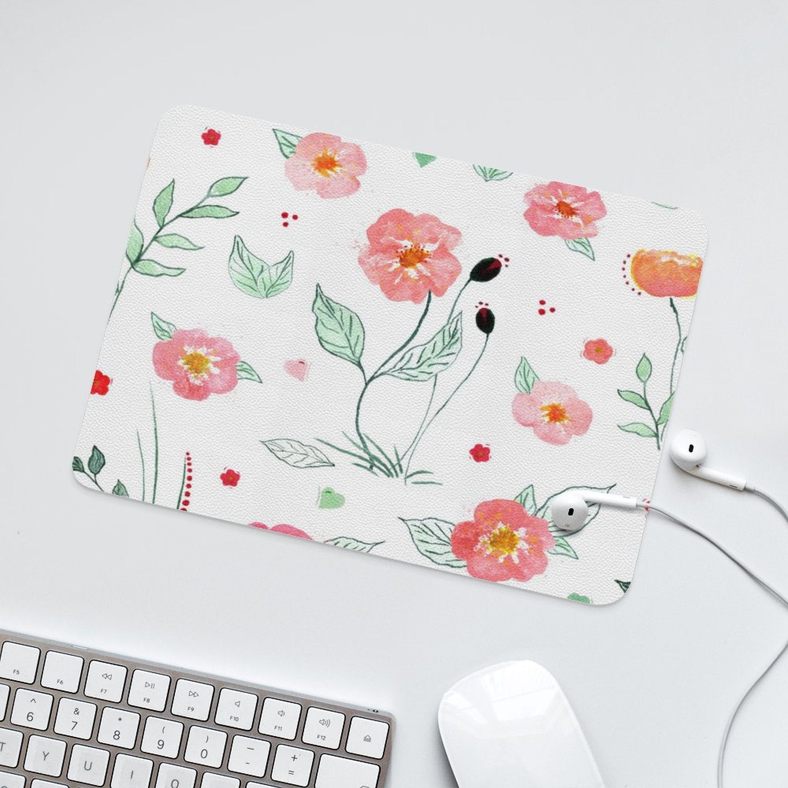 Blossoms Leather Mouse Pad Leather Mouse Pad Plants Printed Offshore