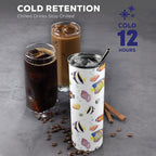 Tropical Fish 20oz Tall Skinny Tumbler with Lid and Straw