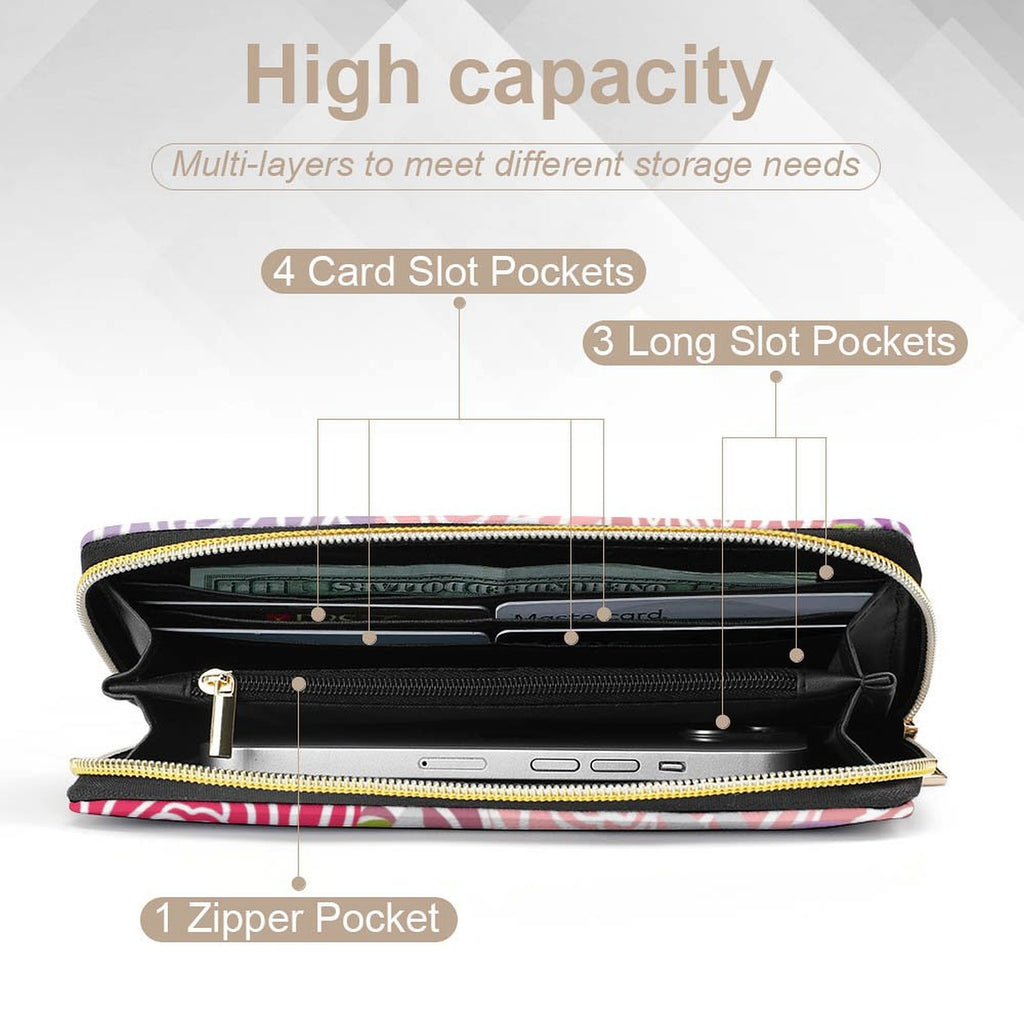 Abstract Roses -  PU Leather Wallet