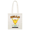 Hello Sunshine Parcel Canvas Tote Bag Default Title Small Tote Bag Printed In Australia Summer