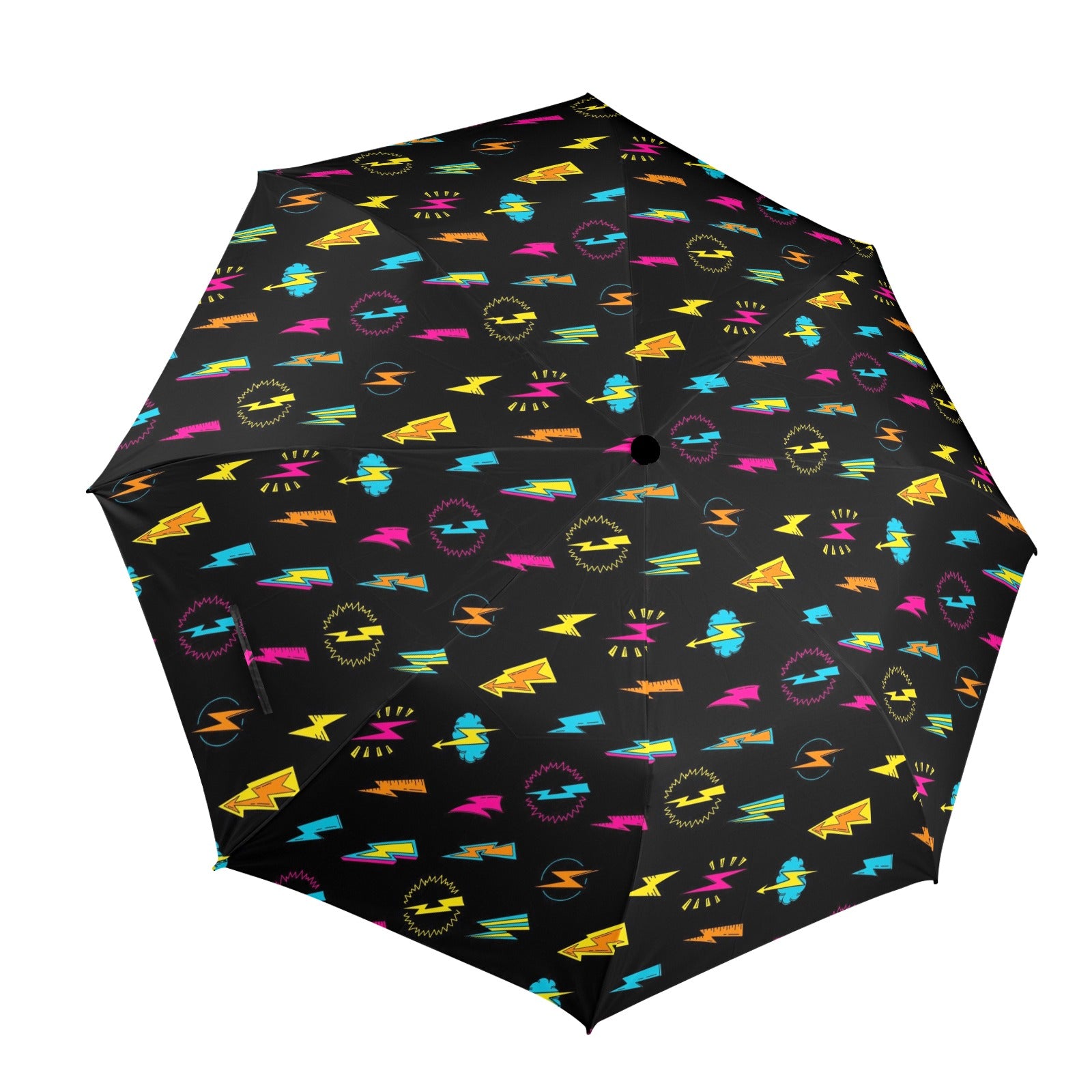 Fun Lightning - Semi-Automatic Foldable Umbrella (Model U12) One Size Semi-Automatic Foldable Umbrella (U12)