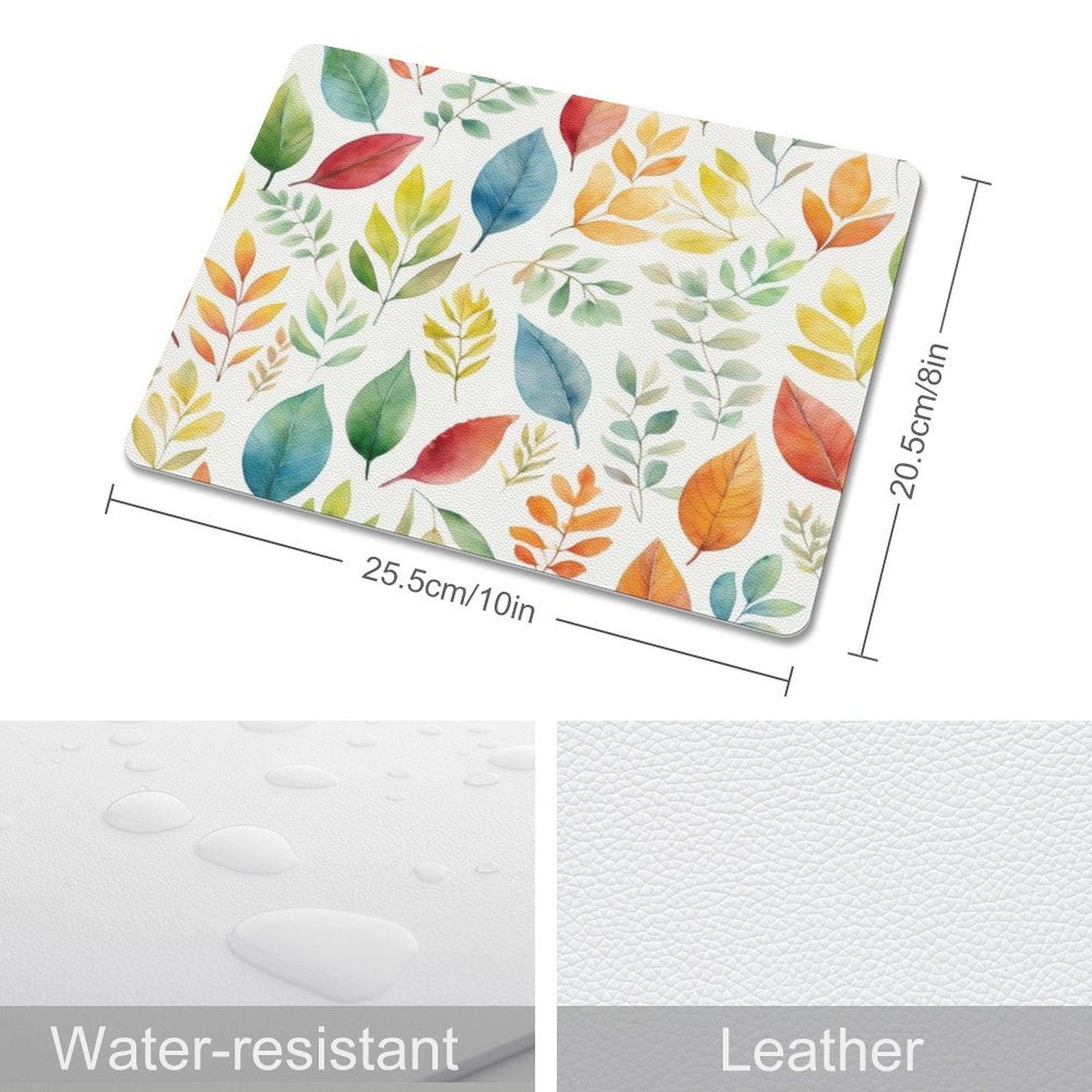 Autumn Leaves - Leather Mouse Pad Leather Mouse Pad Plants Printed Offshore