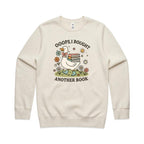 Oops, I Bought Another Book - AS Colour Stencil Crew Sweatshirt Ecru Sweatshirt Printed In Australia Reading
