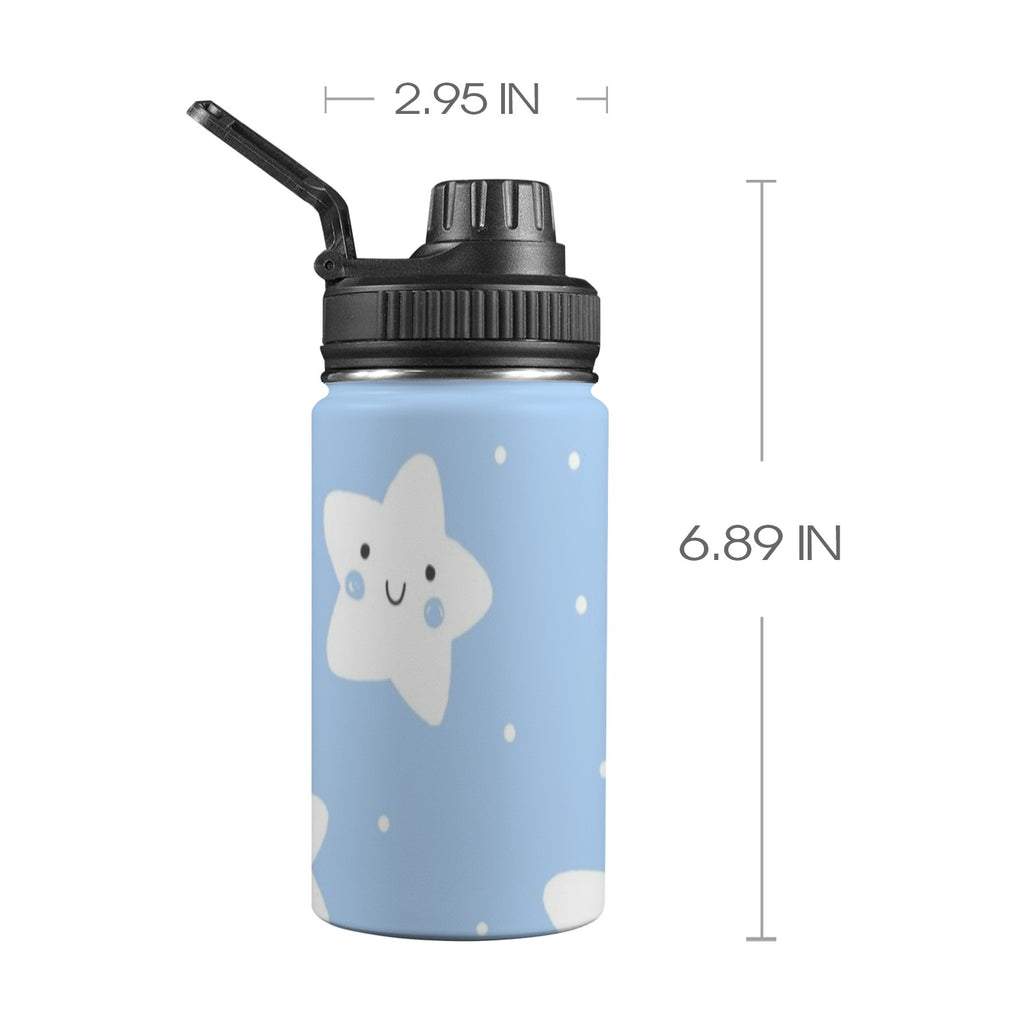 Happy Stars - Kids Water Bottle with Chug Lid (12 oz) One Size Kids Water Bottle with Chug Lid Printed Offshore
