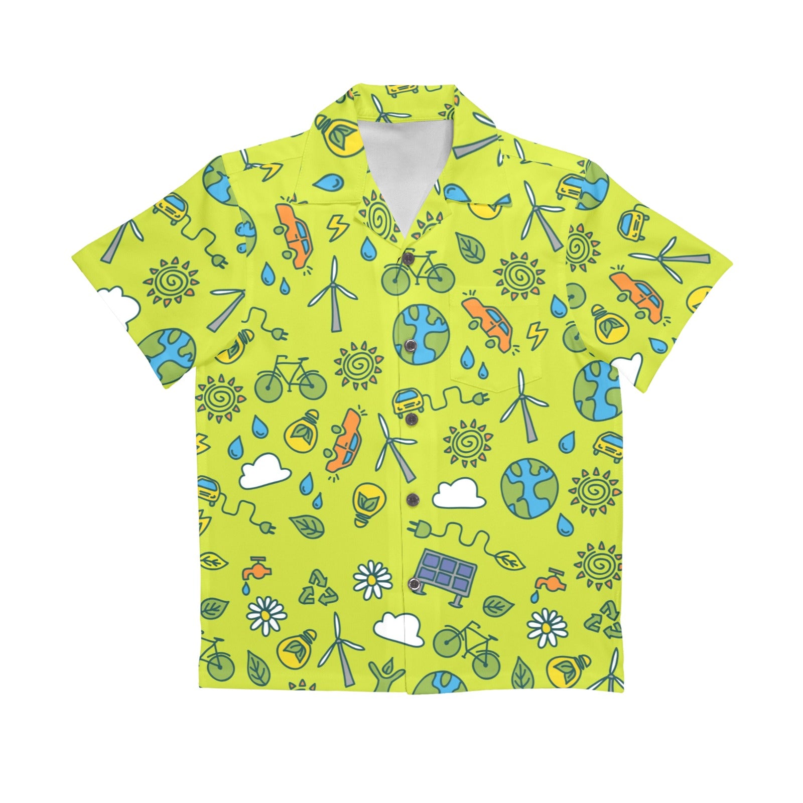 Go Green - Senior Kids Hawaiian Shirt