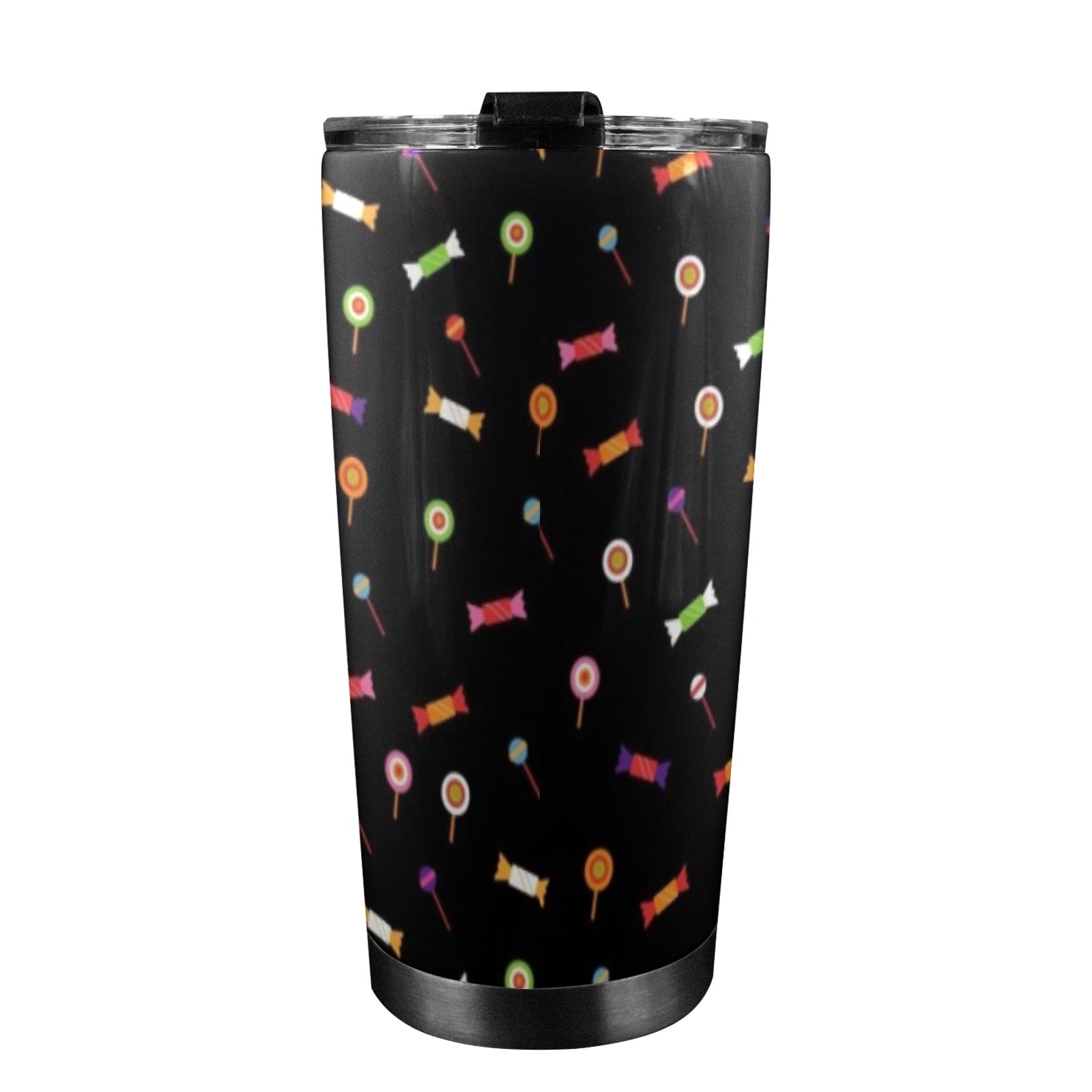Candy - 20oz Mobile Tumbler with Lid (Black Lock) 20oz Travel Mug Food Printed Offshore
