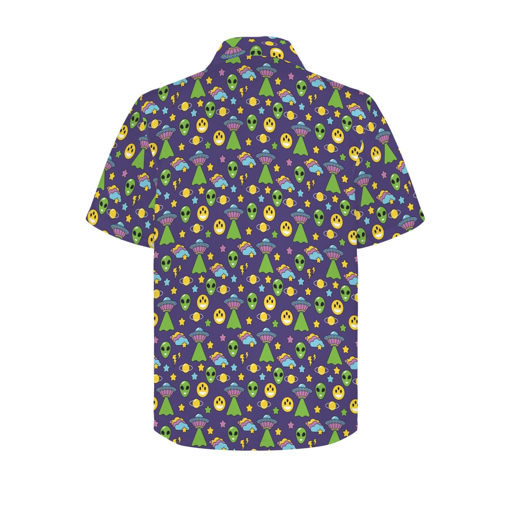 Groovy Alien And UFO Men's Hawaiian Shirt