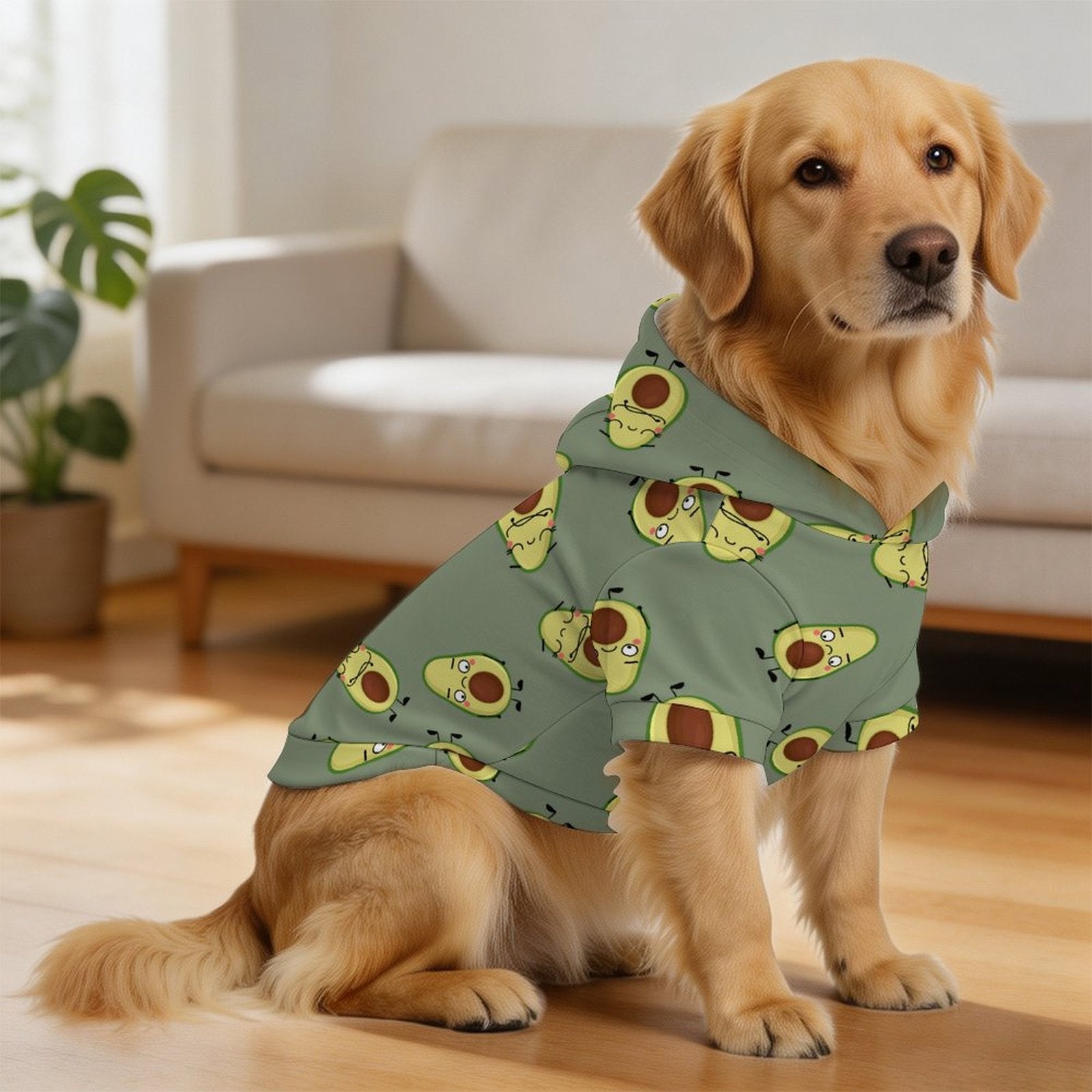 Avocado Characters Pet Hoodie (Large Size)
