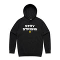Stay Strong, WIFI Men's AS Colour Hoodie Black Mens Hoodie Printed In Australia Tech