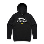 Stay Strong, WIFI - Mens Hoodie Black Mens Hoodie Printed In Australia Tech