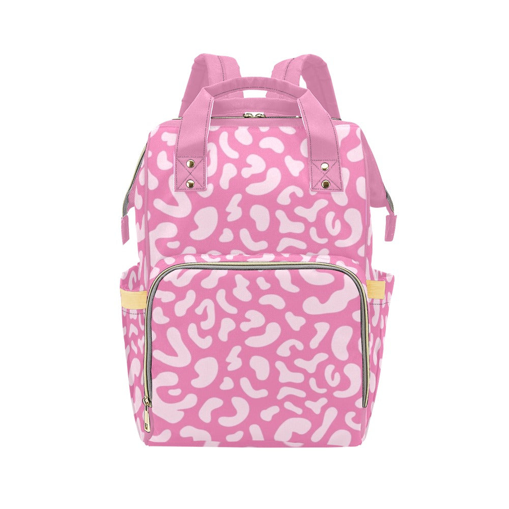 Pink Leopard - Multi-Function Backpack, Nappy / Diaper Bag