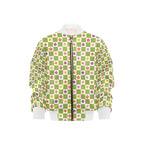 Flower Check Kids Bomber Jacket
