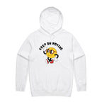 Keep On Moving - Mens Hoodie White Mens Hoodie Fitness Positivity Printed In Australia