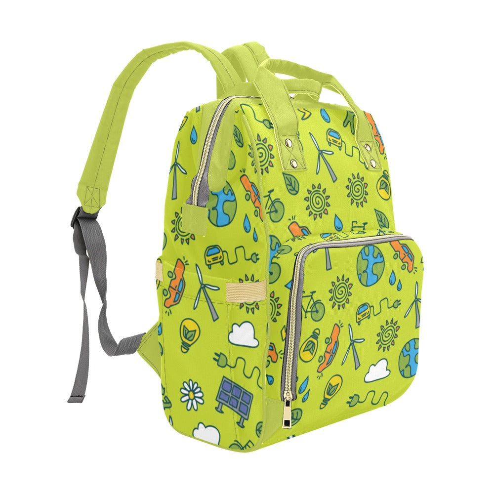 Go Green - Multi-Function Backpack, Nappy / Diaper Bag