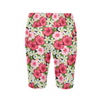 Hibiscus Women's Bike Shorts With Side Pockets Women's Bike Shorts Plants Printed Offshore