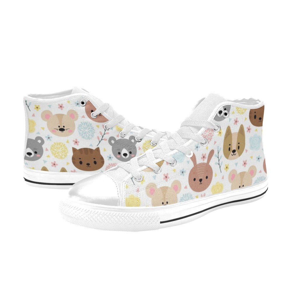 Baby Animals - Kids' High Top Canvas Shoes Kids High Top Canvas Shoes animal Printed Offshore