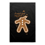 Gingerbread, I Can't Feel My Face - AS Colour Tea Towel Black One Size Christmas Tea Towel Christmas Printed In Australia