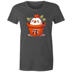 Chicken Pot Pi - Womens T-shirt Asphalt Marle Womens T-shirt animal Maths Printed In Australia