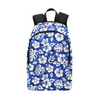 Blue Hawaiian Floral - Fabric Backpack