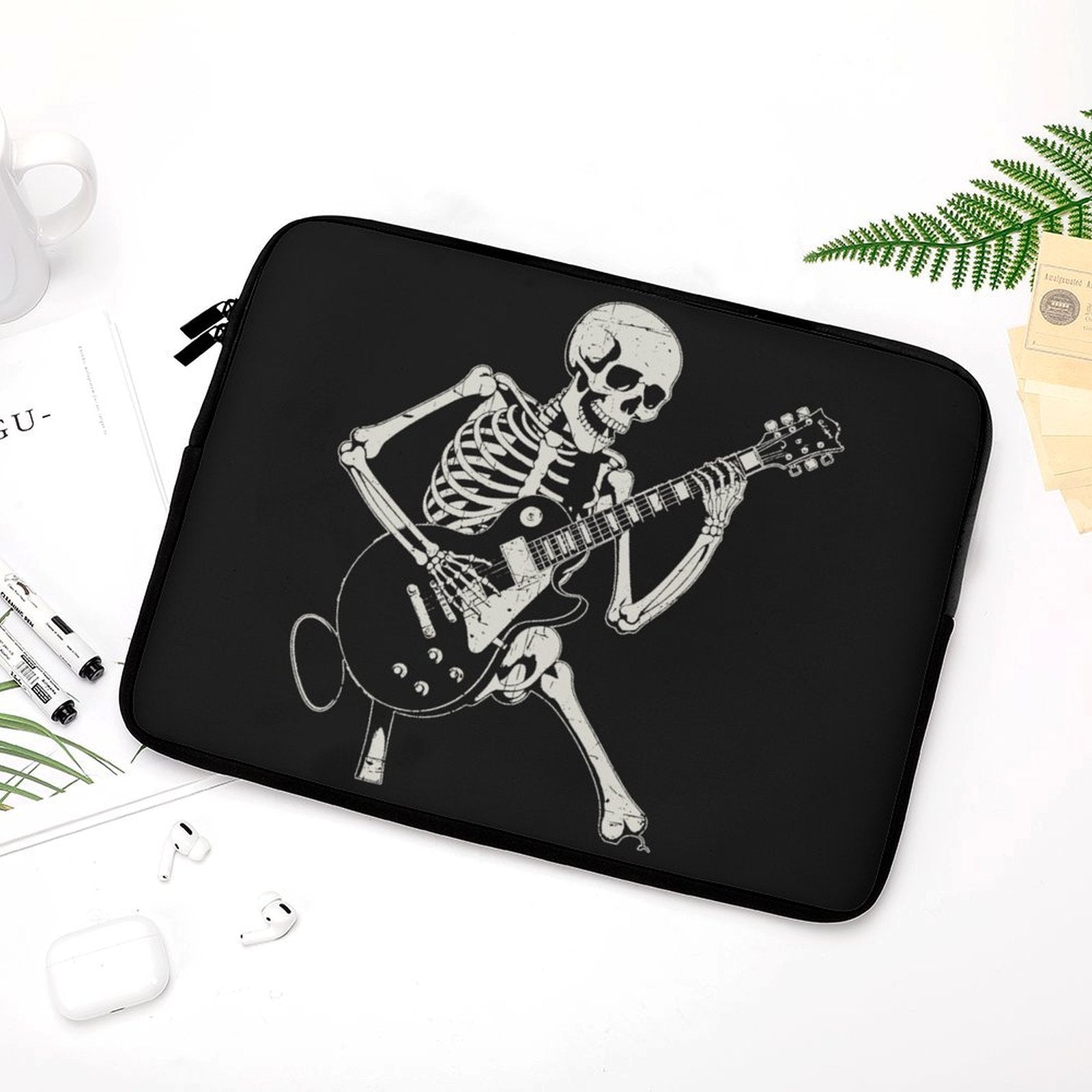 Skeleton Playing Guitar - Laptop Sleeve (Multiple Sizes)