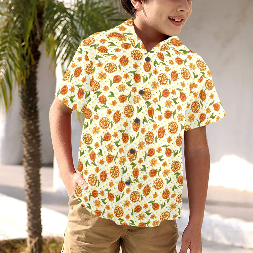 Graphic Floral Junior Kids Hawaiian Shirt