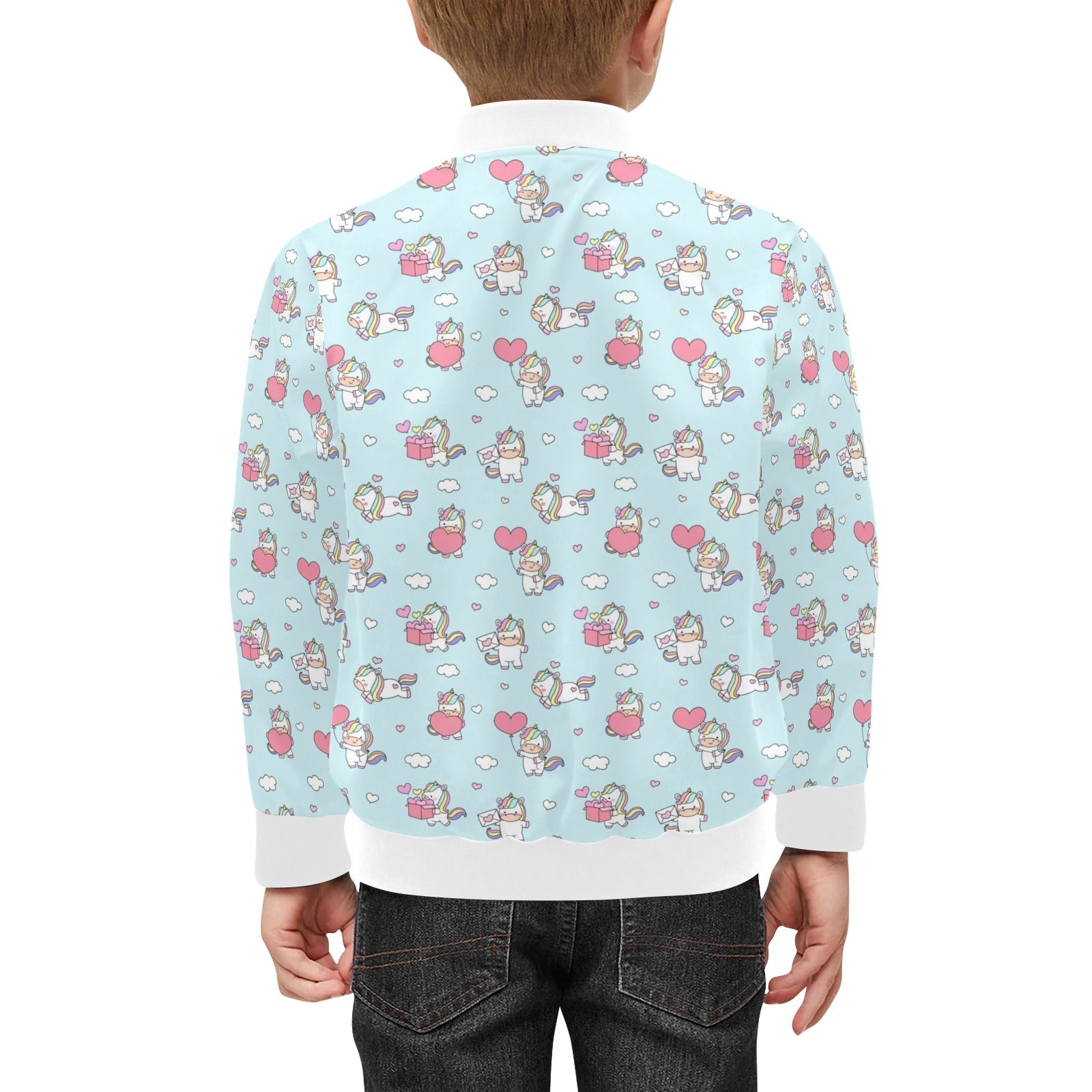 Rainbow Unicorn Kids Bomber Jacket