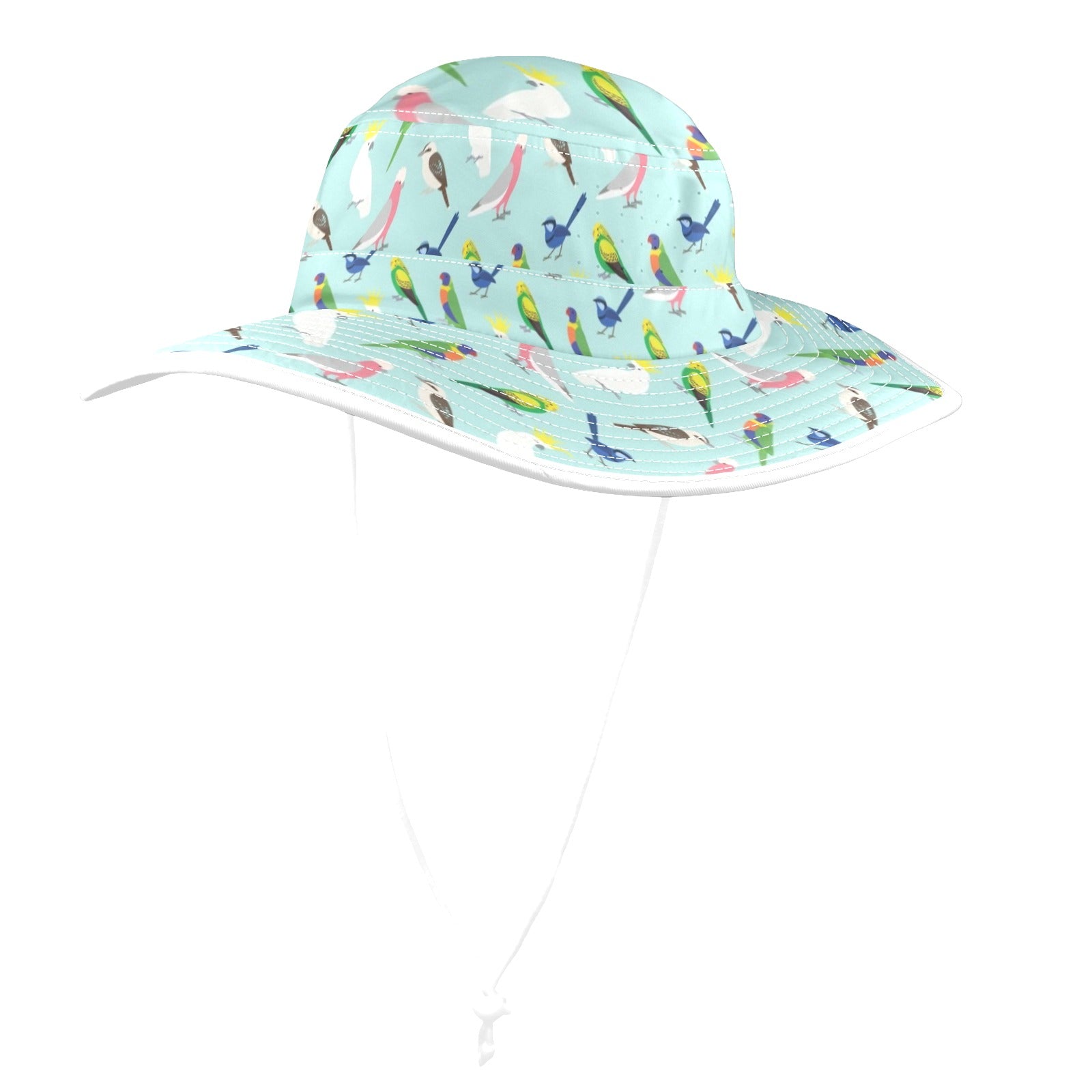 Australian Birds Wide Brim Bucket Hat Wide Brim Bucket Hat Australia Birds Printed Offshore