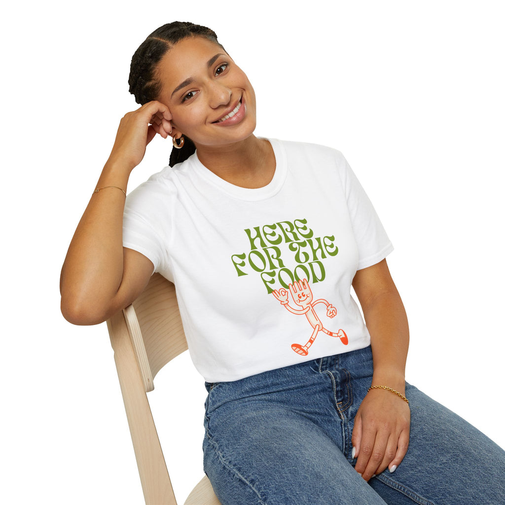 Here For The Food - Unisex Softstyle T-Shirt