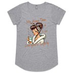 My Alone Time Is For Everyone's Safety Women's AS Colour Scoop Neck T-Shirt Grey Marle Womens Scoop Neck T-shirt Printed In Australia