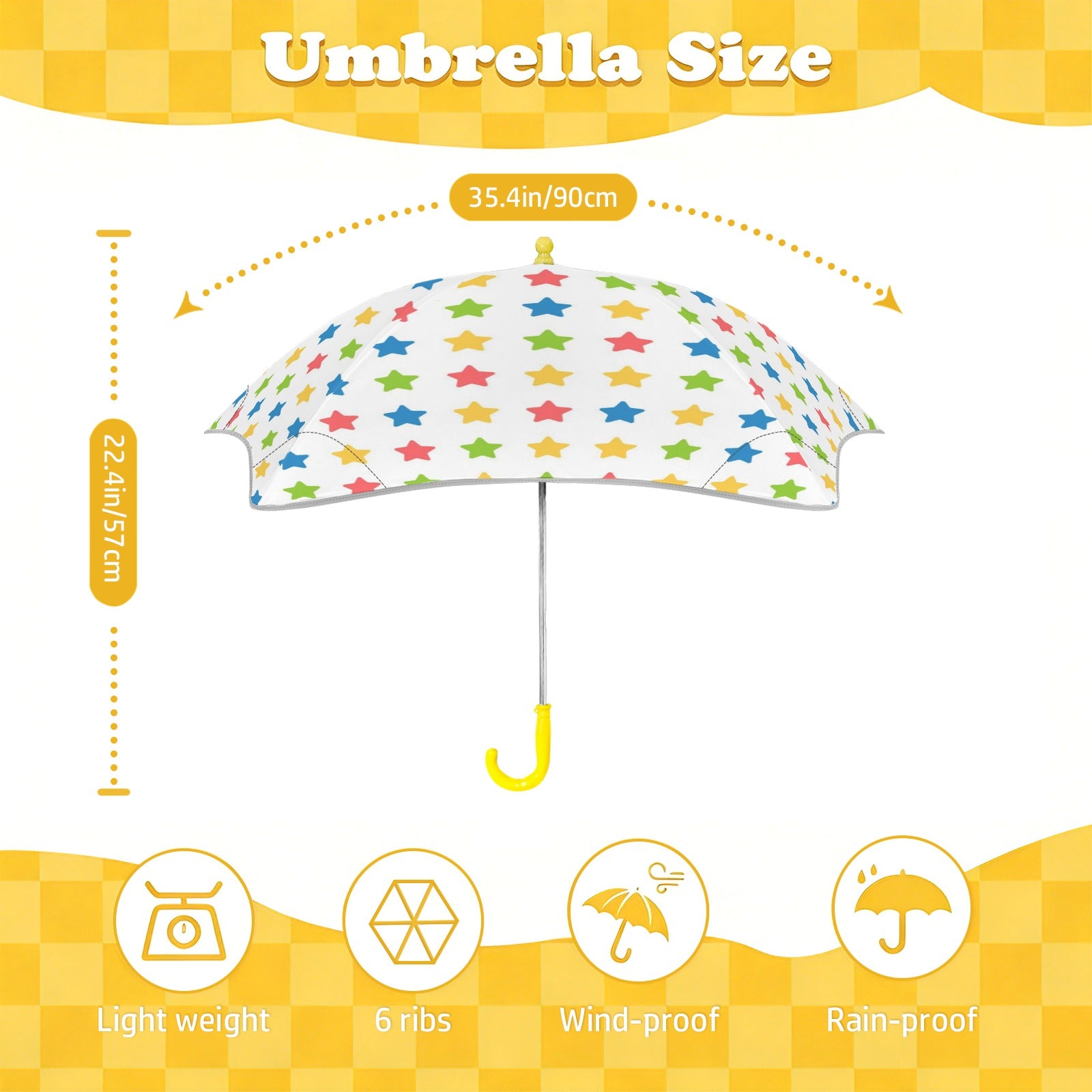 Stars Kids Safe Round Corner Umbrella Kids Safe Round Corner Umbrella Printed Offshore