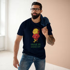 Music On, Worries Off - Men's Staple Tee Navy Mens Premium T-Shirt Music Printed in AU and US