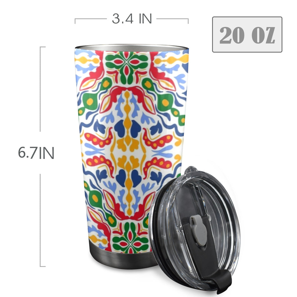 Bright Burst - 20oz Mobile Tumbler with Lid (Black Lock) 20oz Travel Mug Printed Offshore
